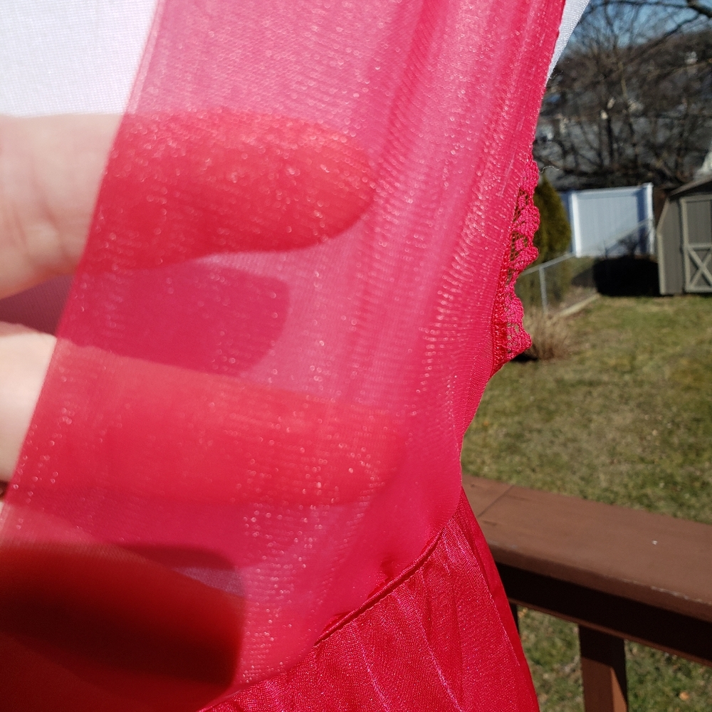 VINTAGE Pinup Nightgown Negligee Lingerie Balletcore Pink… - Picture 10 of 15